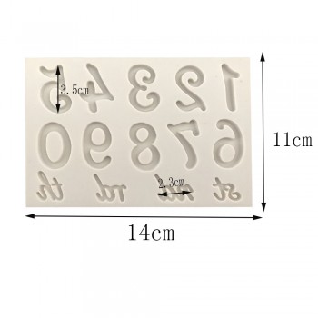 Aouke Molds Large Numbers Silicone Mold 3D Fondant Mold Cakes Decorating Tools DIY Gumpaste  Kitchen Bakeware K134