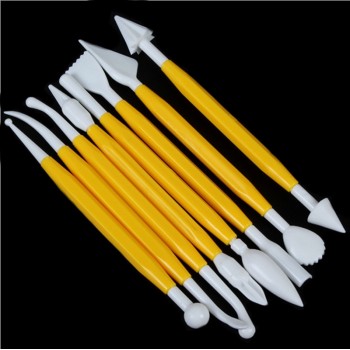 Sugar Craft Fondant Cake Pastry Carving Cutter Chocolate Decorating Flower Clay Modelling Plastic Baking Craft Tool Set
