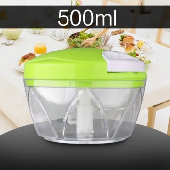 500ml-1.5L High-capacity Multi-function Kitchen Manual Food Processor Meat Grinder Vegetable Chopper Shredder Cutter Egg Blender