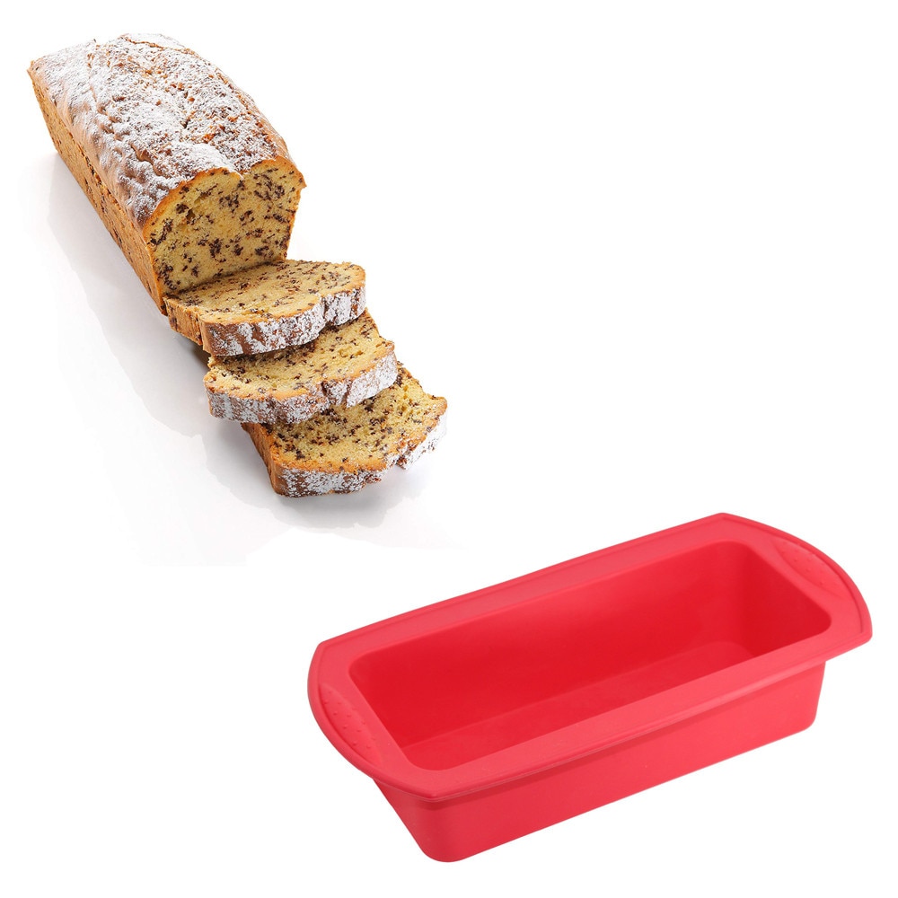 High Quality DIY Rectangular Shape Cake Mold 3D Silicone Cake Mold Baking Tools Bakeware Maker 27X13X6.5cm K4