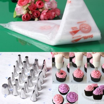 Thickened Disposable Cream Cake Icing Piping Decorating Bags and Pastry Bags Pastry Bags of 100 Pieces Baking Bare Tools