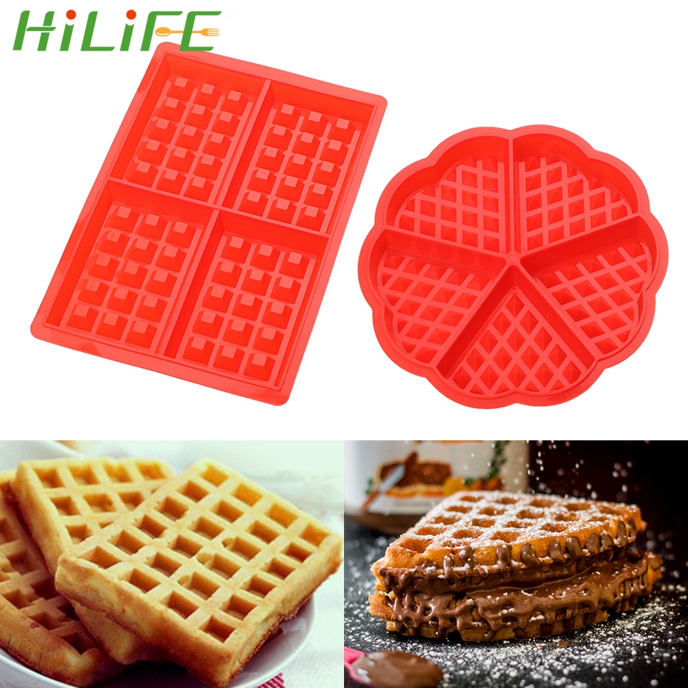 HILIFE for Oven High-temperature Baking   Heart Shape Silicone Waffle Mold Cake Mould Non-stick Kitchen Bakeware