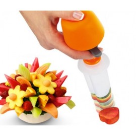Creative DIY Plastic Presse Fruit Cutter Slicer Veggie Food Decorator Kitchen Gadgets Accessories Tools