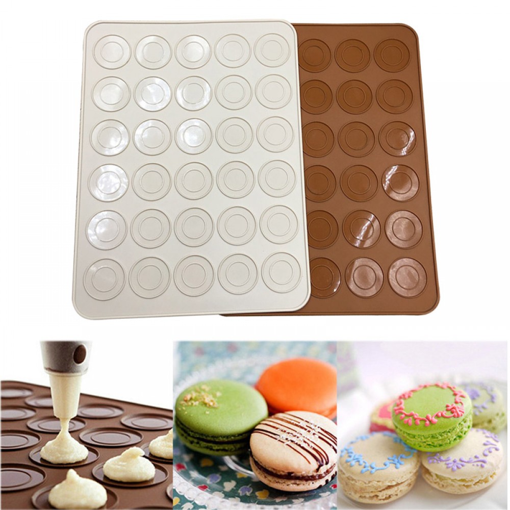 Hot Silicone Silicone Baking Mat Macaron Macaroon Pastry Oven Baking Mould Sheet Mats 30-Cavity DIY Mold 9 DE27 For Drop