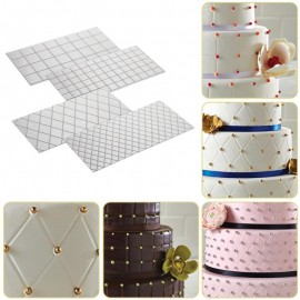 DIY Cake Plastic Transparent Texture Lattic Mat Cake Border Decorating Tools Cake Mold Fondant Gumpaste Stencil Molds Moulds