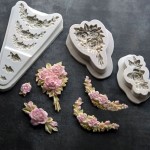 Free shipping rose leaf cooking tools decoration Silicone Mould Fondant Sugar Bow Craft Molds DIY Cake Decorating