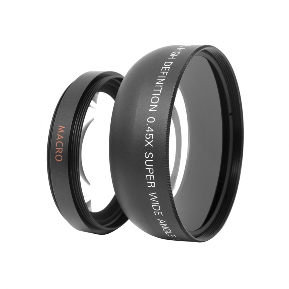 Universal 55mm 0.45x Super High Resolution Wide Angle + Built-in Detachable Macro Conversion Lens For DSLR DC Camera