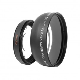 Universal 55mm 0.45x Super High Resolution Wide Angle + Built-in Detachable Macro Conversion Lens For DSLR DC Camera