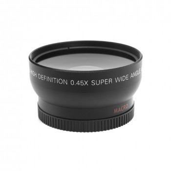 Universal 55mm 0.45x Super High Resolution Wide Angle + Built-in Detachable Macro Conversion Lens For DSLR DC Camera