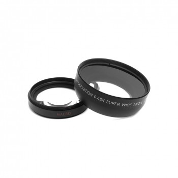 Universal 55mm 0.45x Super High Resolution Wide Angle + Built-in Detachable Macro Conversion Lens For DSLR DC Camera