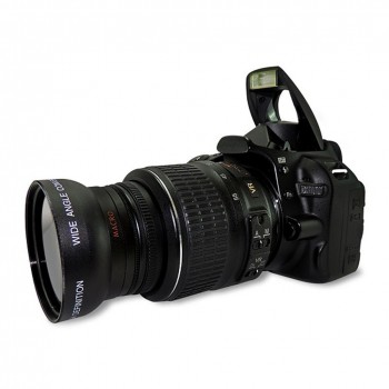Universal 55mm 0.45x Super High Resolution Wide Angle + Built-in Detachable Macro Conversion Lens For DSLR DC Camera