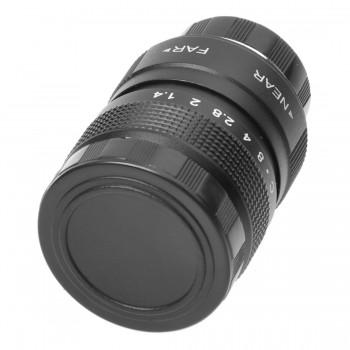 TOP Television TV 25mm f/1.4 Lens in C-Moun Lens for TV/CCTV/Cinema C-Mount cameras F1.4 in Black