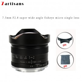 7artisans 7.5mm f2.8 fisheye lens 180 APS-C Manual Fixed Lens For E Mount Canon EOS-M Mount Fuji FX Mount Hot Sale Free Shipping
