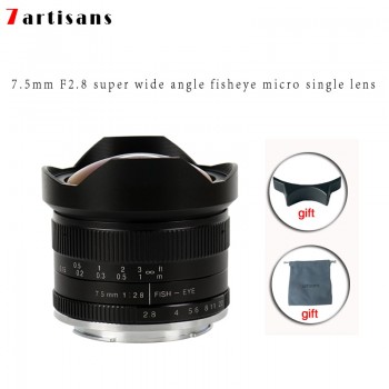 7artisans 7.5mm f2.8 fisheye lens 180 APS-C Manual Fixed Lens For E Mount Canon EOS-M Mount Fuji FX Mount Hot Sale Free Shipping