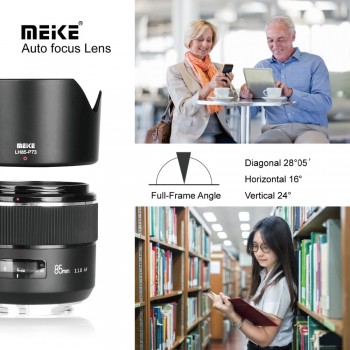 Meike 85mm F/1.8 Auto Focus Aspherical Medium Telephoto Portrait Prime Lens for Canon 1300D 600D EOS EF Mount DSLR Cameras+Gift