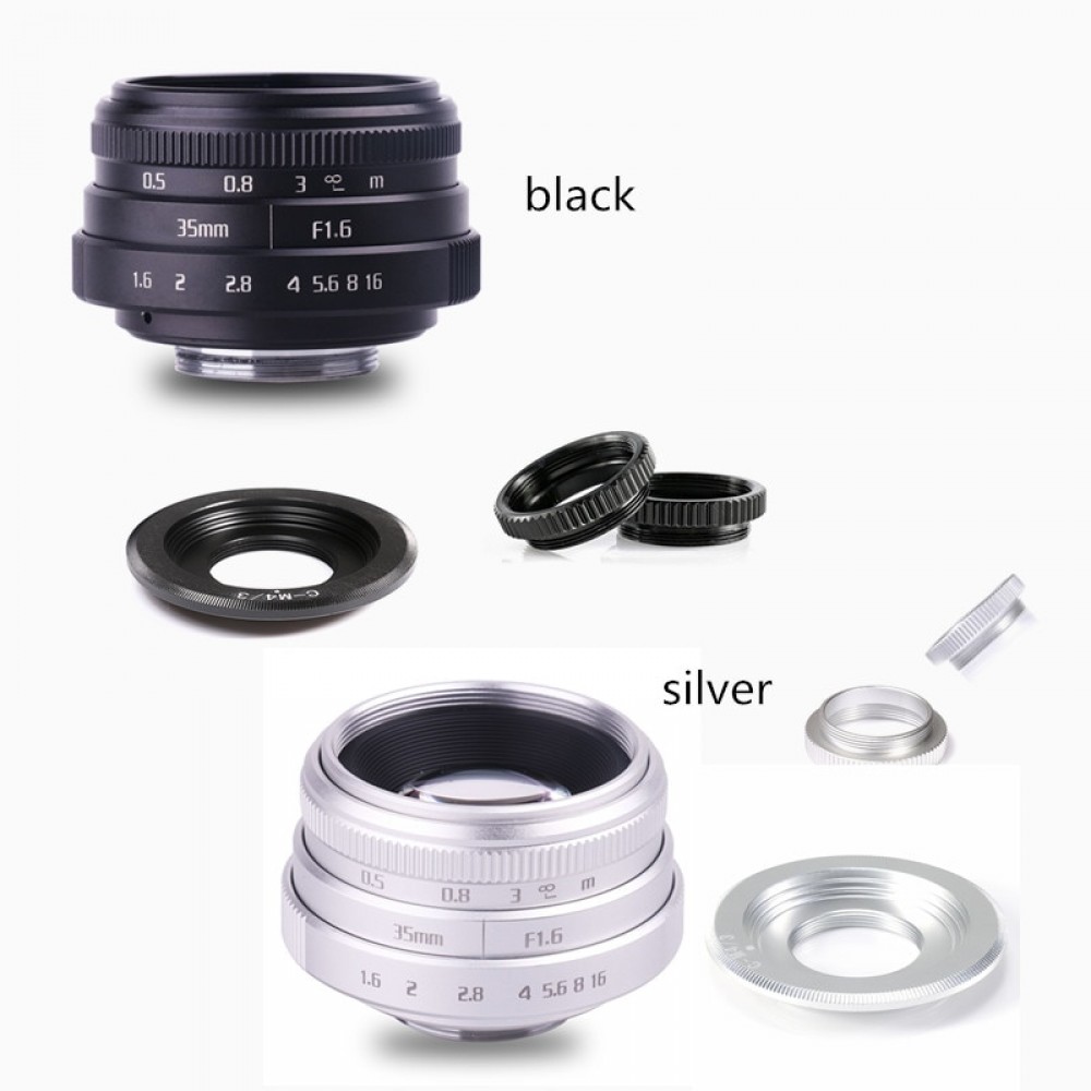 new arrive FUJIAN 35mm f1.6 C mount camera CCTV Lens II for M4/3 / MFT Mount Camera amp; Adapter  free shipping