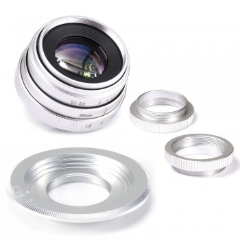 new arrive FUJIAN 35mm f1.6 C mount camera CCTV Lens II for M4/3 / MFT Mount Camera amp; Adapter  free shipping