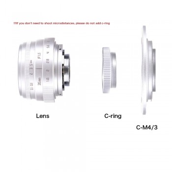 new arrive FUJIAN 35mm f1.6 C mount camera CCTV Lens II for M4/3 / MFT Mount Camera amp; Adapter  free shipping