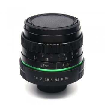 New green circle 25mm F/1.8 Manual Focus Multi-coated APS-C Camera Lens for Canon  Camera