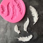 1PC Feather Sugar Buttons Silicone Mold Fondant Mold Cake Decorating Tools Chocolate Gumpaste Mold L145