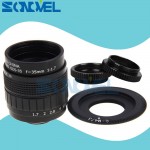 FUJIAN 35mm F1.7 CCTV TV Movie lens+C Mount+Macro ring for Panasonic Micro 4/3 m4/3 GF5 GF6 GX1 GX8 GX7 G85 G7 GH5s GH4 GH2 GH3