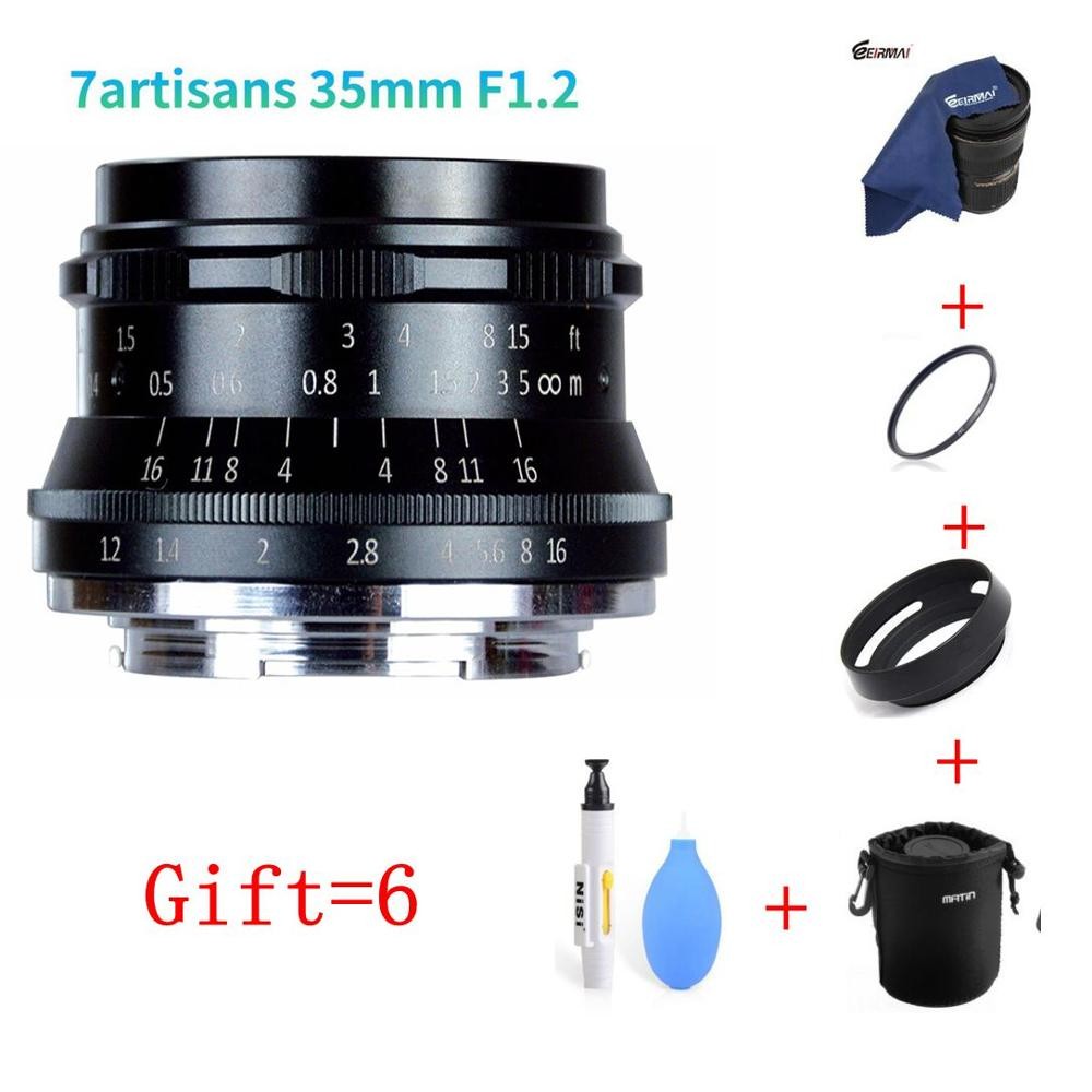 7artisans 35mm F1.2 Prime Lens for Sony E-mount / for Canon EOS-M / for Fuji XF APS-C Mirrorless Cameras Manual Focus Fixed Lens