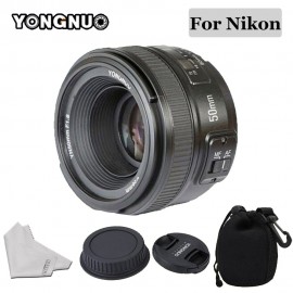YONGNUO 50mm Lens YN50MM F1.8 Large Aperture Auto Focus Lens for Nikon D5300 D3400 D3200 D3100 D7200 D800 D300 D700 DSLR Camera