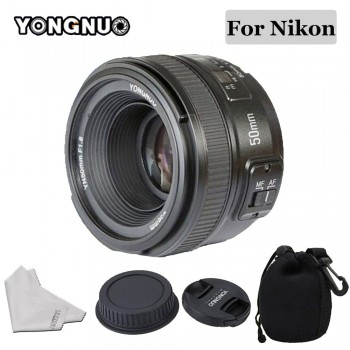 YONGNUO 50mm Lens YN50MM F1.8 Large Aperture Auto Focus Lens for Nikon D5300 D3400 D3200 D3100 D7200 D800 D300 D700 DSLR Camera