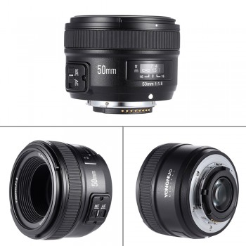 YONGNUO 50mm Lens YN50MM F1.8 Large Aperture Auto Focus Lens for Nikon D5300 D3400 D3200 D3100 D7200 D800 D300 D700 DSLR Camera