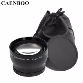 CAENBOO 2.0 x 52mm 55mm 58mm 62mm Digital High Definition 2.0X Telephoto Camera Lens For Canon EOS Nikon For Sony Accessories