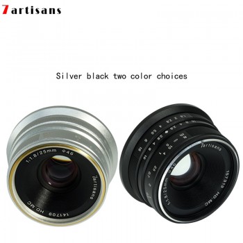 7artisans 25mm f1.8 Prime Lens to All Single Series for E Mount Canon EOS-M Mout  Micro 4/3 Cameras A7 A7II A7R   Free Shipping