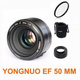 YONGNUO YN50mm f1.8 YN 50mm AF Lens YN50 Auto Focus lens +  hood +UV len + bag for Canon EOS DSLR Cameras