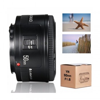 YONGNUO YN50mm f1.8 YN 50mm AF Lens YN50 Auto Focus lens +  hood +UV len + bag for Canon EOS DSLR Cameras