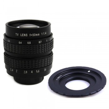 Fujian 50mm F1.4 CCTV Movie Lens C Mount for Micro 4/3 m4/3 Olympus EPL5 EPM3 EPL7 OM-D EP1 EP2 EP3 EP6 EPL7 EPL6 EPL3 E-M5 EM10