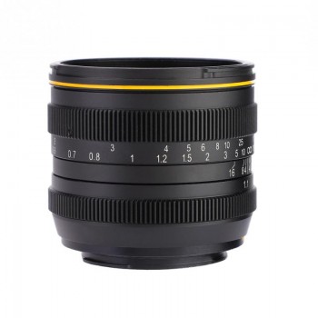 For Kamlan 50mm f1.1 APS-C Large Aperture Manual Focus Lens for Canon EOS-M NEX Fuji X M4/3 Mount APS-C Mirrorless Cameras