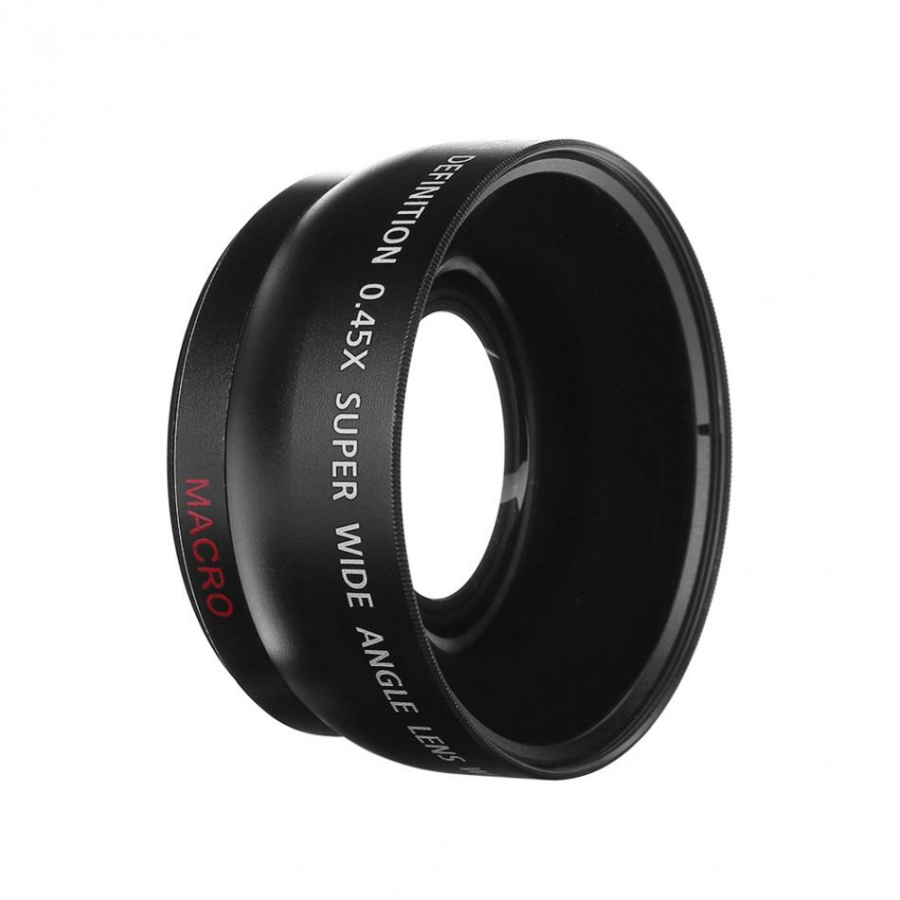 55mm 0.45X Super Macro Wide Angle Fisheye Lens for Canon/Nikon/Pebtax DSLR SLR Camera with Lens Cap