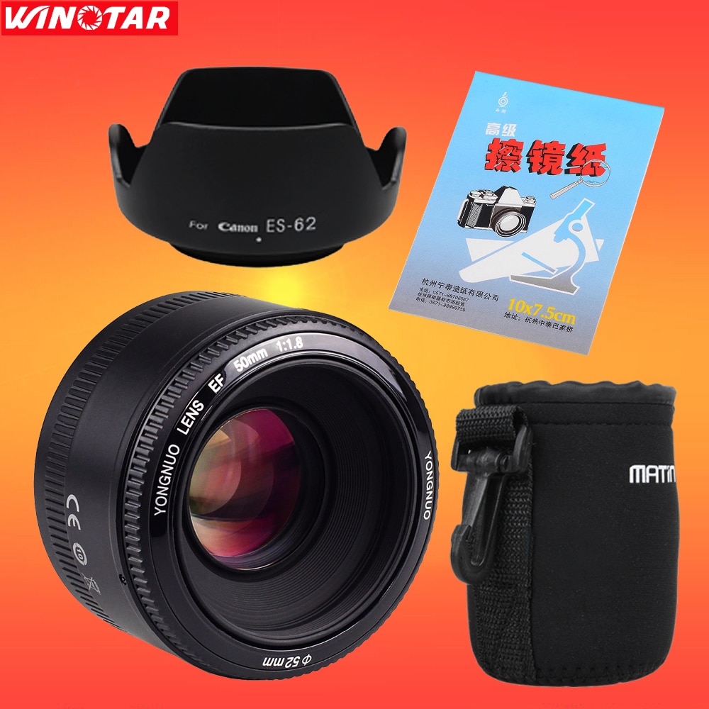 YONGNUO YN50mm f1.8 YN EF 50mm f/1.8 AF/MF Lens Large Aperture Auto Focus for Canon EOS DSLR Cameras