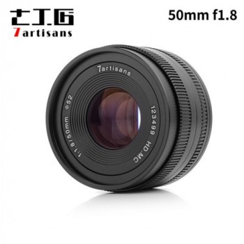 7artisans 50mm F1.8 Large Aperture manual Micro fixed focus Portrait camera lens for Canon EOSM Sony E M4/3 and Fuji FX camera