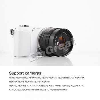 7artisans 50mm F1.8 Large Aperture manual Micro fixed focus Portrait camera lens for Canon EOSM Sony E M4/3 and Fuji FX camera