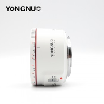 White YN50mm F1.8 II Large Aperture Auto Focus Lens YONGNUO for Canon Bokeh Effect Camera Lens for Canon EOS 70D 5D2 5D3 DSLR