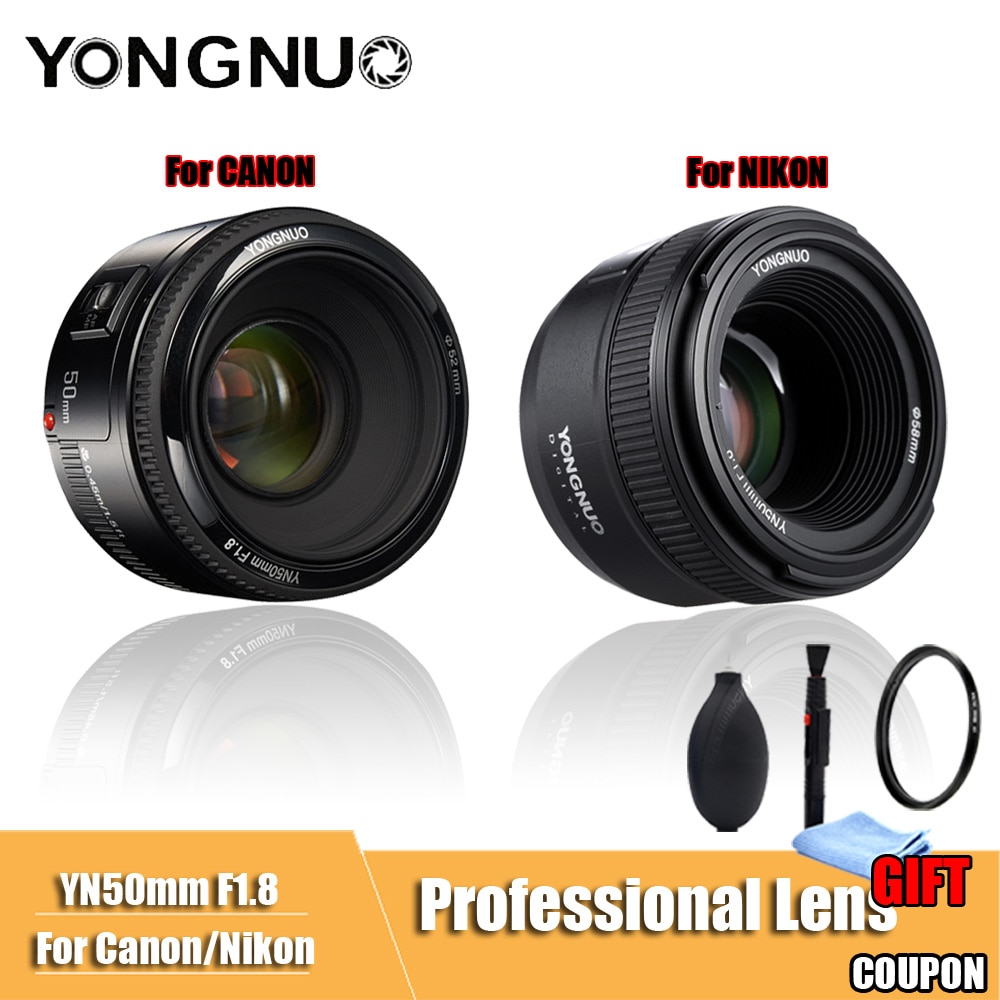 YONGNUO YN50mm F1.8 Large Aperture Auto Focus Lens  DSLR Camera Lens For canon For Nikon D800 D300 D700 D3200 D3300 D5100