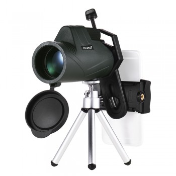 UW056B 10X42 Single-tube Monocular Telescope Optical Lens BAK7 Prisms with Phone Holder Mini Tripod Carry Bag for Concert Sport