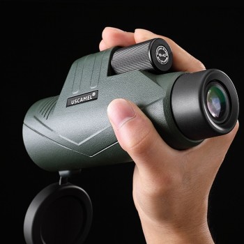 UW056B 10X42 Single-tube Monocular Telescope Optical Lens BAK7 Prisms with Phone Holder Mini Tripod Carry Bag for Concert Sport