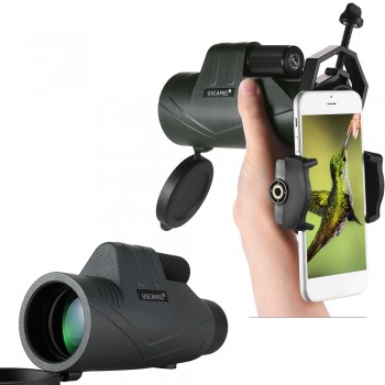 UW056B 10X42 Single-tube Monocular Telescope Optical Lens BAK7 Prisms with Phone Holder Mini Tripod Carry Bag for Concert Sport