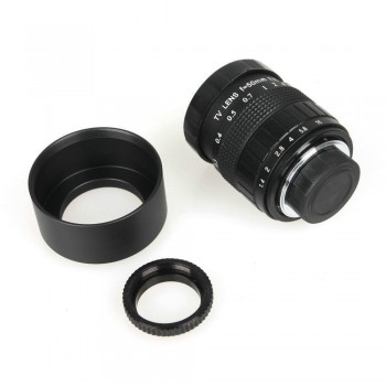 FUJIAN 50mm F1.4 CCTV Movie Lens +C Mount +Lens Hood + Macro Ring for SONY E Mount NEX3 NEX6 NEX7 NEX-5R A6500 A6300 A6000 A5000