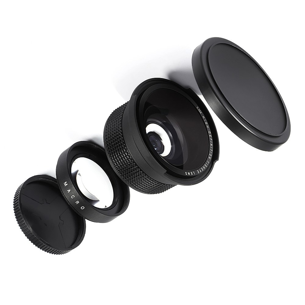 Lightdow 58mm 0.35x Fisheye Macro Wide Angle Lens for Canon EOS 700D 650D 600D 550D 1100D Rebel T5i T4i T3i T3 T2i DSLR Cameras