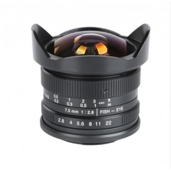 7artisans 7.5mm F/2.8 Ultra Wide Angle Camera Fisheye Lens Full-Frame/Half frame For Fuji AF-mount Cameras X-A1 X-A2 For sonyA9