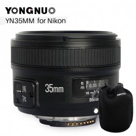 YONGNUO YN 35mm F2 Camera Lens for Nikon Canon EOS YN35MM Lenses AF MF Wide Angle Lens for 600D 60D 5DII 5D 500D 400D 650D 6
