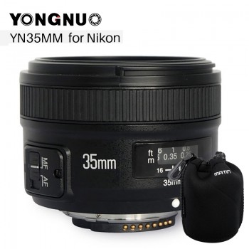 YONGNUO YN 35mm F2 Camera Lens for Nikon Canon EOS YN35MM Lenses AF MF Wide Angle Lens for 600D 60D 5DII 5D 500D 400D 650D 6