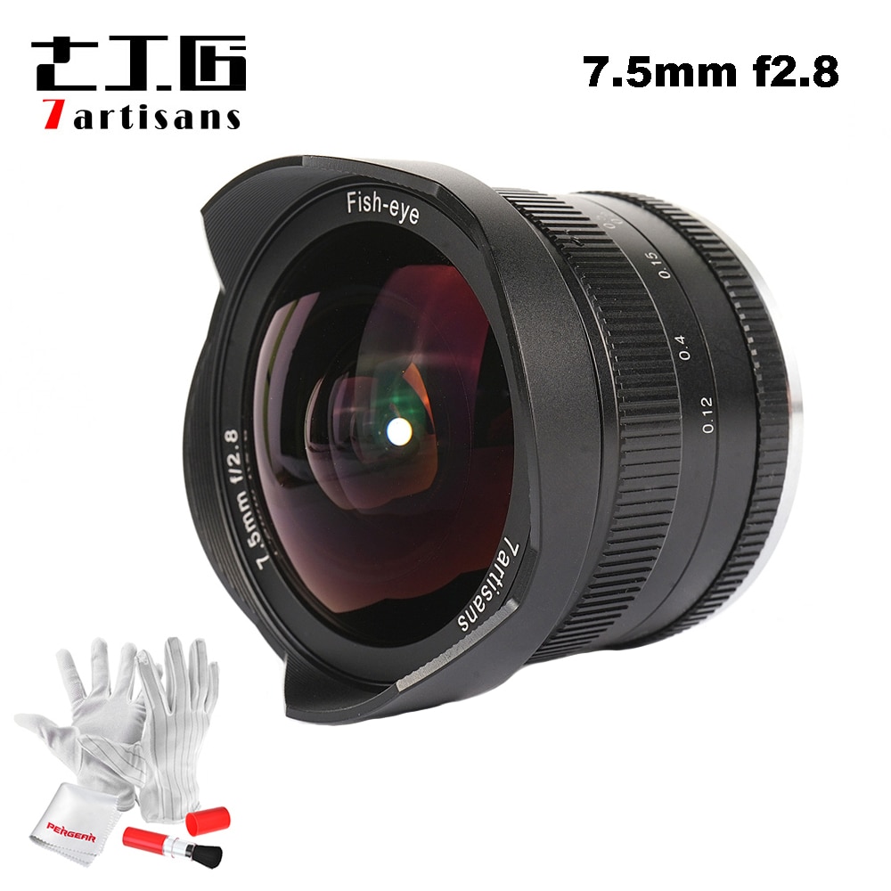 7artisans 7.5mm F2.8 F/2.8 Fisheye Lens 180 Degree Angle Apply to All Single Series for E Mount /for Micro 4/3 Mirrorless Camera